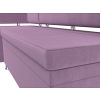 Угловой диван Лига диванов Стайл левый 114523L (микровельвет сиреневый)