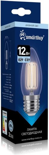 Светодиодная лампочка SmartBuy SBL-C37F-12-40K-E27