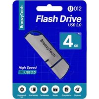 USB Flash BreezyTech U012 4GB (серебристый/синий)