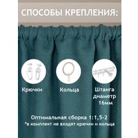 Комплект штор Amore Mio Вельвет (канвас) 207-09 150x270 90593 (морская волна)