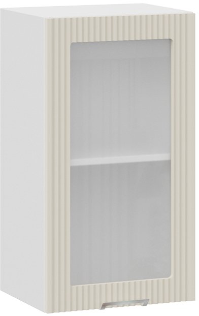 

Шкаф навесной Трия Кимберли 1В4С (белый/крем)