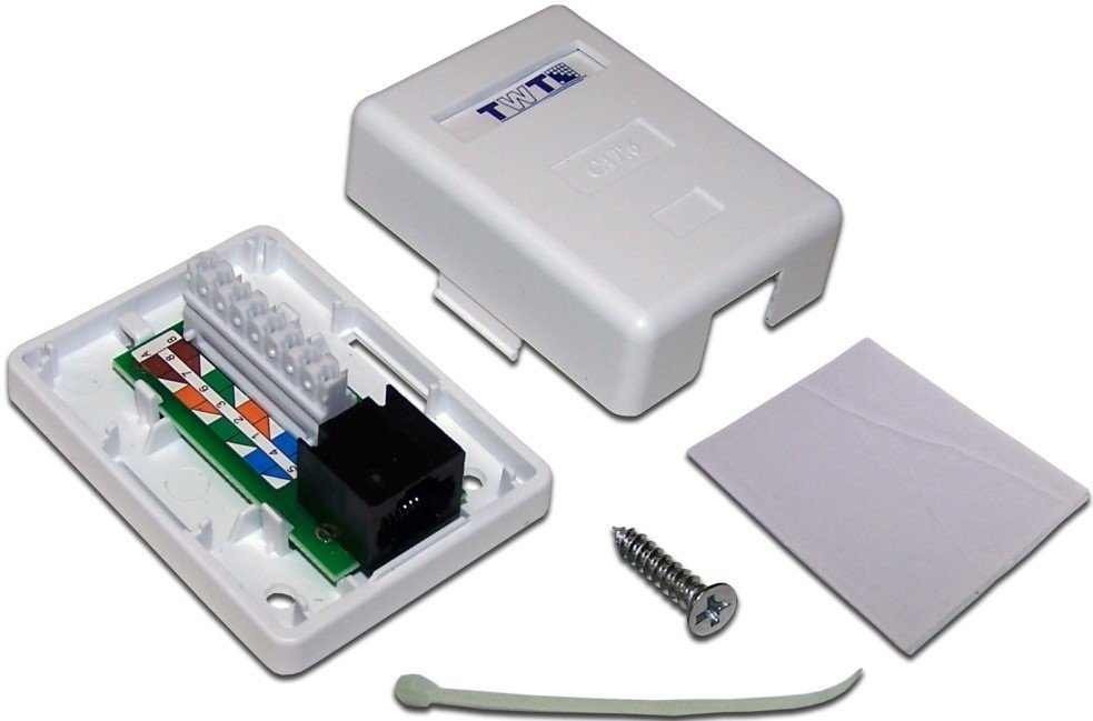 

Розетка компьютерная TWT TWT-SM1-45-WH