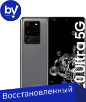 

Смартфон Samsung Galaxy S20 Ultra 5G SM-G988B/DS 12GB/128GB Exynos 990 Восстановленный by Breezy, грейд B (серый)