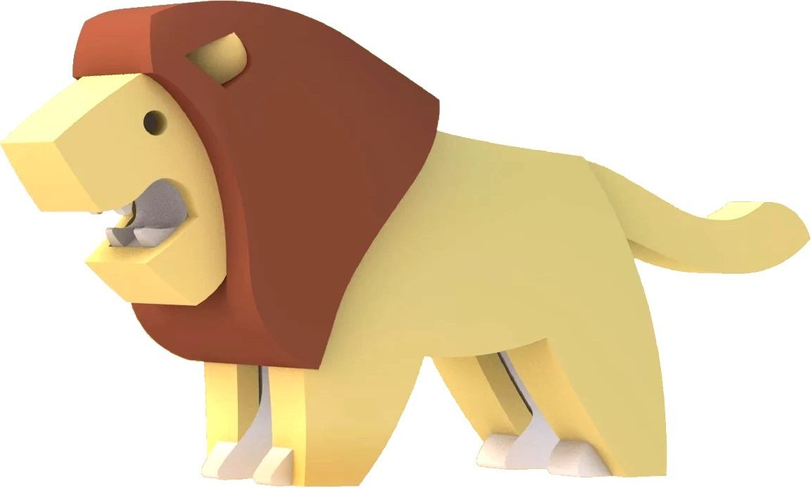 Магнитный конструктор Halftoys Animal Лев HAS001