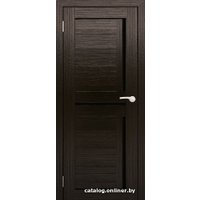 Межкомнатная дверь Юни Амати 18 (ч) 40x200 (дуб венге/черное стекло)