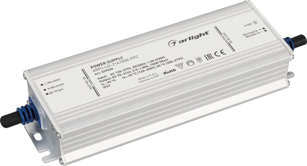 

Блок питания Arlight ARPJ-LG-2141050-PFC (150W. 95-214V. 0.5-1.05A) 039540
