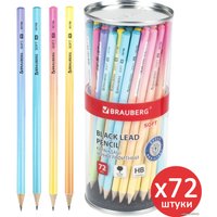 Набор простых карандашей BRAUBERG Soft Pastel 880759 (72 шт)