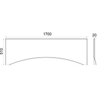 Фронтальный экран под ванну Wellerein WRT Eco 170x51
