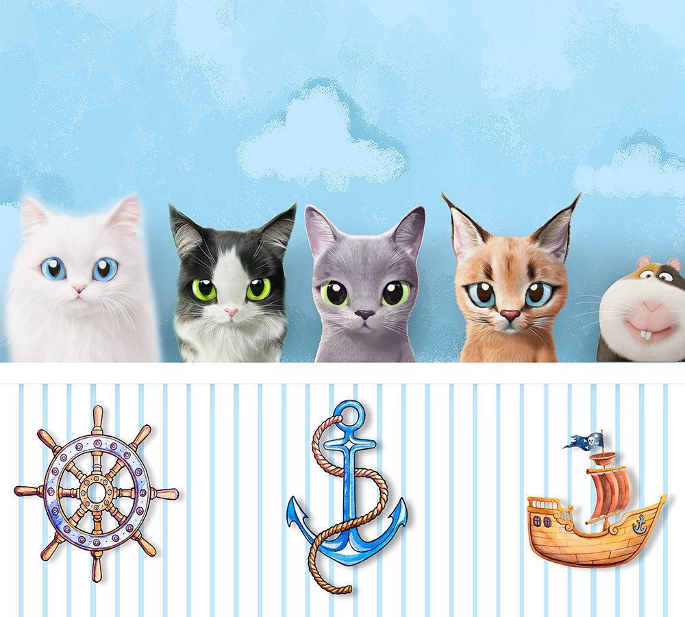 

Фотообои Vimala Детские коты 270x300