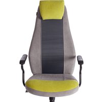 Офисное кресло TetChair Aviator (флок, ткань, олива/серый, 6/7/W-12)