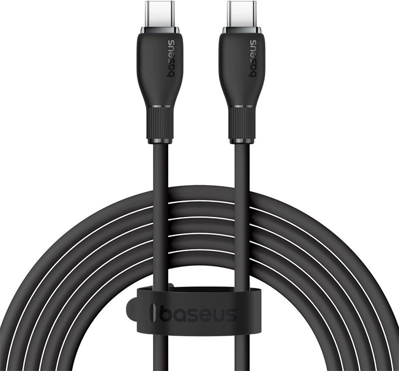 

Кабель Baseus Pudding Series Fast Charging Cable 100W USB Type-C - USB Type-C (2 м, черный)