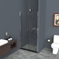 Душевая дверь BelBagno UNO-B-2-110-C-Cr (прозрачное стекло)