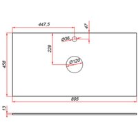  ЗОВ Столешница 13 CKP13H895458C2 (галифакс) в Бресте