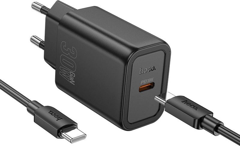 Сетевое зарядное Hoco N62 USB Type-C (черный)