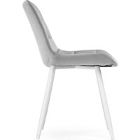 Стул Notta Челси (велюр светло-серый/белый)