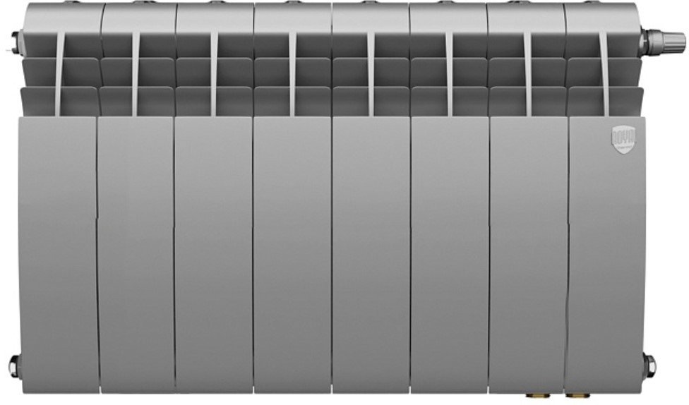 

Биметаллический радиатор Royal Thermo BiLiner 350 Silver Satin VDR (8 секций)