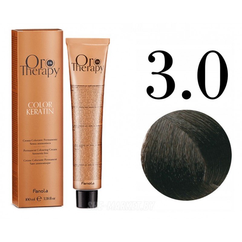 

Крем-краска Fanola ORO Therapy Color Keratin 3.0 темно-коричневый 100 мл