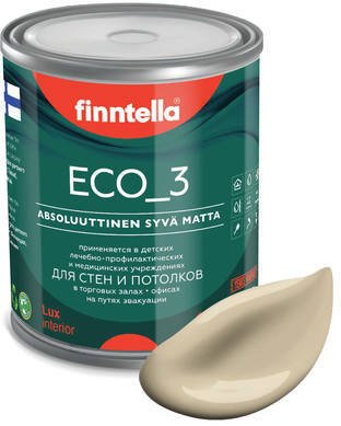 

Краска Finntella Eco 3 Wash and Clean Vanilja F-08-1-1-LG131 0.9 л (бежевый)