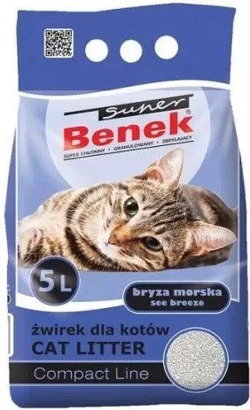 

Наполнитель для туалета Super Benek Compact Sea Breeze 5 л
