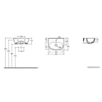 Умывальник Керамин Лаго 45 с отверстием CDB00023582