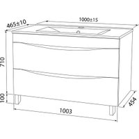  IDDIS Тумба с умывальником Cloud 100 CLO10WFi95K в Лиде