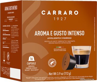 Кофе в капсулах Carraro Aroma E Gusto Intenso Dolce Gusto 16 шт