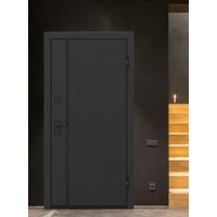 Металлическая дверь Guard Line зеркало графит/шагрень белая (86x205, правая)