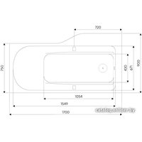 Ванна Kolo Comfort Plus 170x75 левая с ручками [XWA1471000]