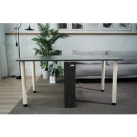 Стол-книга Stoloff Мечта 1600x850 (антрацит, опоры вкручиваемые, углы закругленные с роликами и ручками)