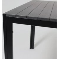 Садовый стол AksHome Sicily 90x90x73 (сталь-черная/черный)