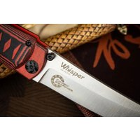 Складной нож Kizlyar Supreme Whisper AUS-10Co StoneWash Red