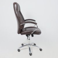 Офисное кресло AksHome King A (натуральная кожа, темно-коричневый)