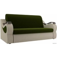 Диван Лига диванов Меркурий 100345 120 см (микровельвет, зеленый/бежевый)