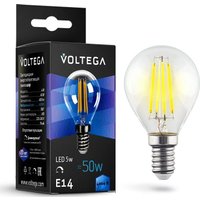 Светодиодная лампочка Voltega Crystal Globe 5W 4000K E14 DIM