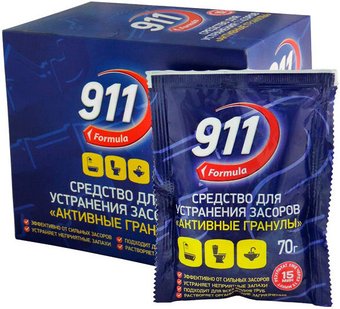 Средство для труб 911 Formula Активные гранулы 10х70 г