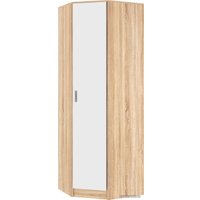 Шкаф распашной Памир Беатрис угловой (дуб сонома/белый глянец)
