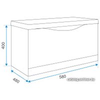  1Марка Тумба Этюд 58П У51989 под умывальник Анита 58 (белый)
