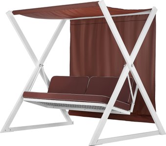 Садовые качели byRoom Сакура 005 (белый/шоколадный)