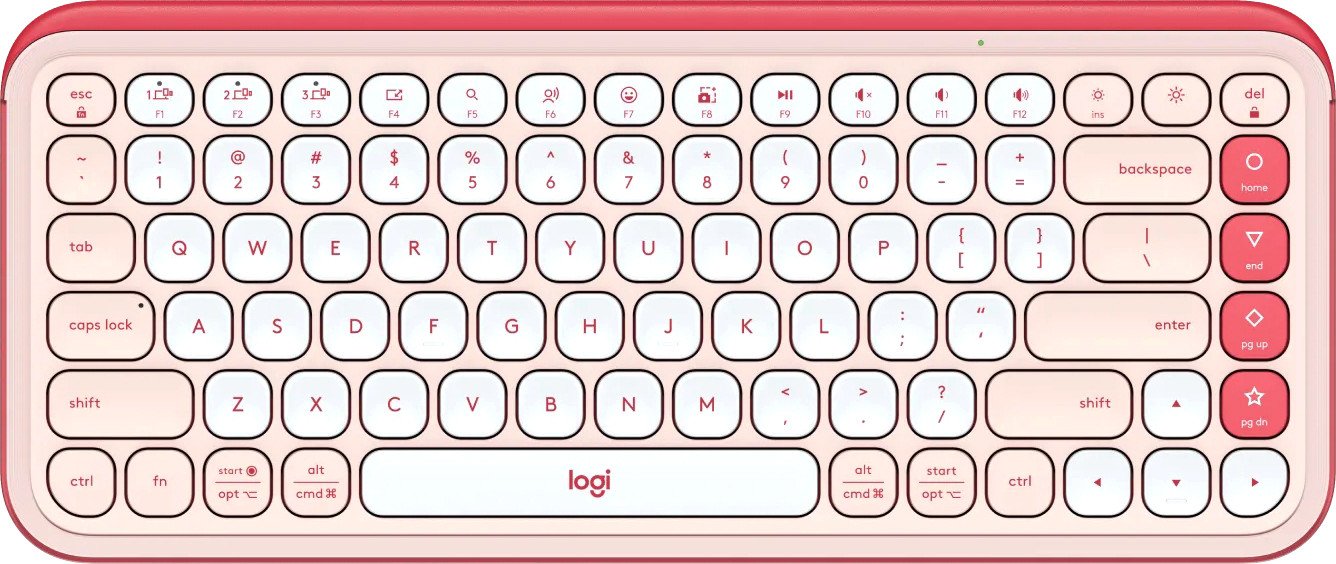 Клавиатура Logitech Pop Icon Keys 920-013049 (розовый/белый, нет кириллицы)