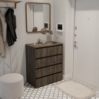 Комод Кортекс-мебель Бари 80 4ш (орех элия/орех элия/орех элия)