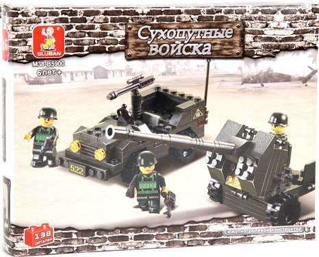 

Конструктор Sluban M38-B5900 Зенитное орудие и джип