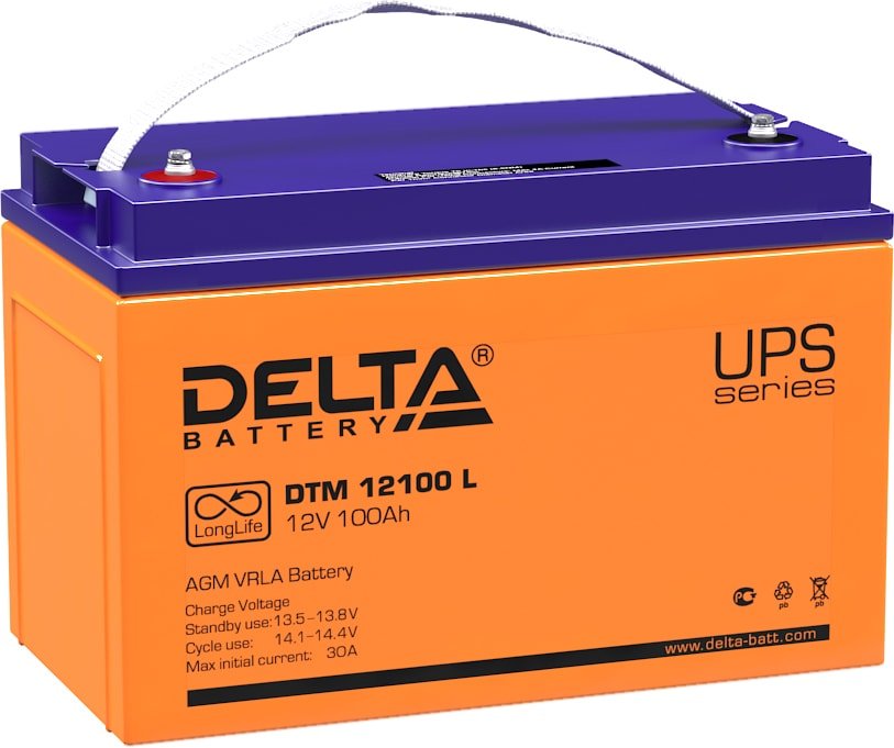 

Аккумулятор для ИБП Delta DTM 12100 I (12В/100 А·ч)