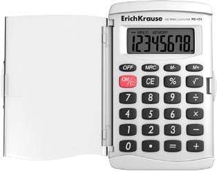 

Калькулятор Erich Krause PC-131 Classic 62015 (белый)