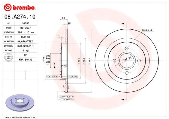 

Brembo 08A27410