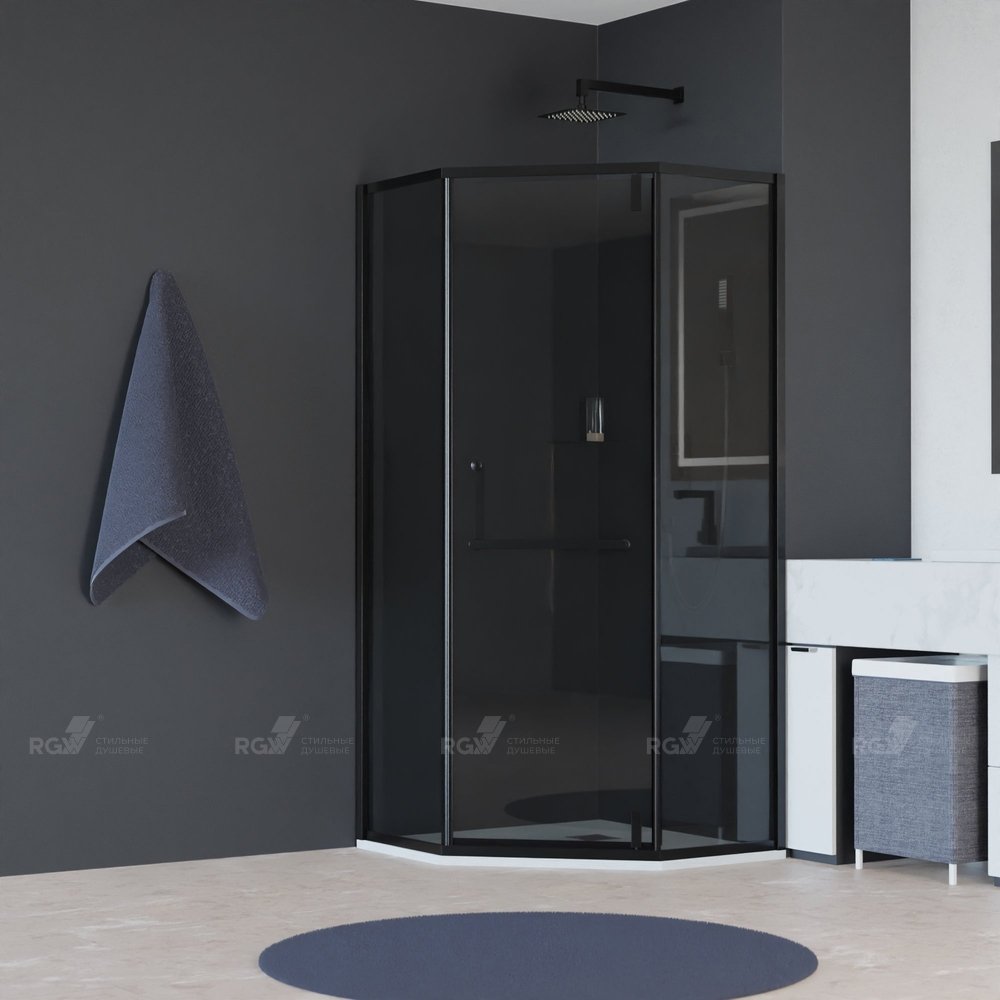 

Душевой уголок RGW HO-084B 90x90 (черный/тонированное стекло)
