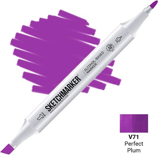 

Маркер художественный Sketchmarker Двусторонний V71 SM-V71 (слива идеальная)