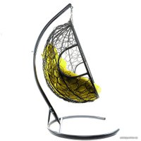 Подвесное кресло M-Group Для двоих 11450311 (серый ротанг/желтая подушка)