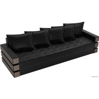 Диван Лига диванов Венеция 27961 (экокожа, черный)