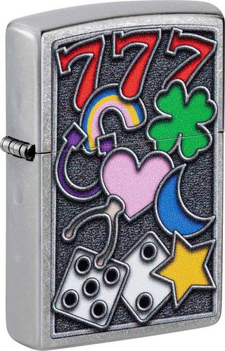 Зажигалка Zippo Street Chrome All Luck 48682