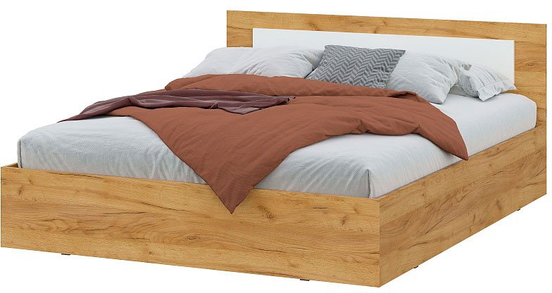 

Кровать NN мебель МС Дольче К (дуб золотой/белый)